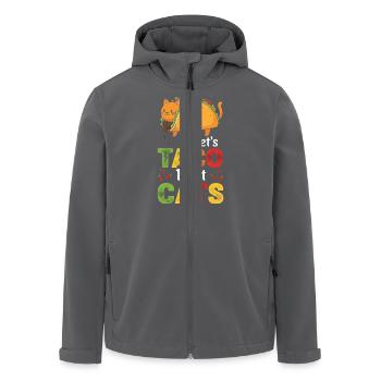 Let's Taco Bout Cats Catlover - Recycelte Männer Softshell-Jacke von Stanley/Stella - Anthrazit - Vorne - AI Model Male 185 light (185cm)
