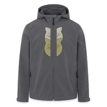 Verspielte Katzenmotive  - Recycelte Männer Softshell-Jacke von Stanley/Stella - Anthrazit - Vorne - AI Model Male 185 light (185cm)