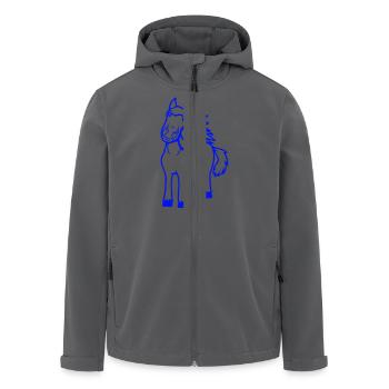 Pferd Süß Pony Fohlen Pferdemädchen Niedlich Comic - Recycelte Männer Softshell-Jacke von Stanley/Stella - Anthrazit - Vorne - AI Model Male 185 light (185cm)