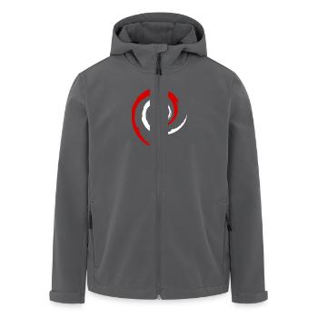 Austrian Debian Swirl - Recycelte Männer Softshell-Jacke von Stanley/Stella - Anthrazit - Vorne - AI Model Male 185 light (185cm)