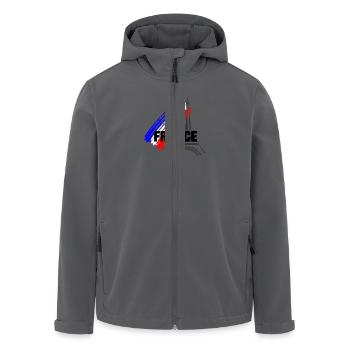 France - Recycelte Männer Softshell-Jacke von Stanley/Stella - Anthrazit - Vorne - AI Model Male 185 light (185cm)