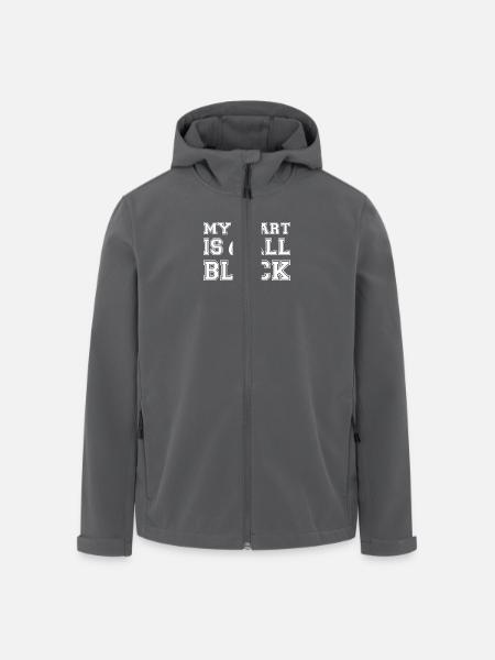 New Zealand My Heart Is All Black - Recycelte Männer Softshell-Jacke von Stanley/Stella - Anthrazit