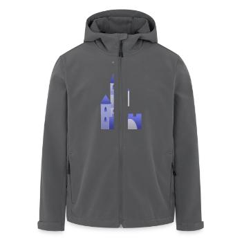 Burg Ritter Schloss Türme Festung Ritterburg Mauer - Recycelte Männer Softshell-Jacke von Stanley/Stella - Anthrazit - Vorne - AI Model Male 185 light (185cm)