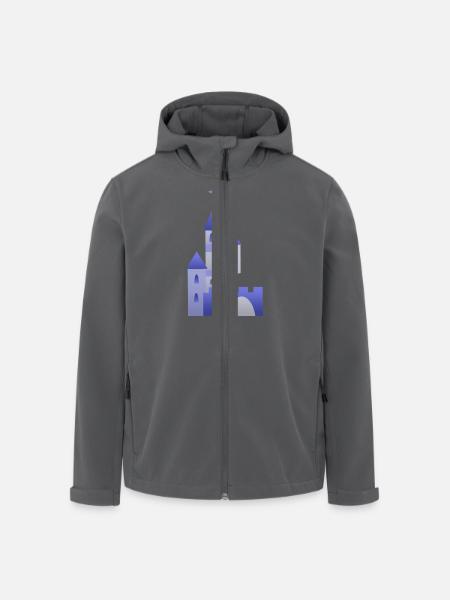 Burg Ritter Schloss Türme Festung Ritterburg Mauer - Recycelte Männer Softshell-Jacke von Stanley/Stella - Anthrazit