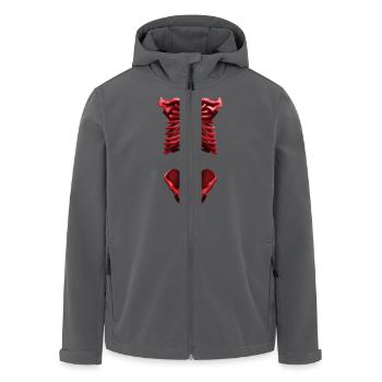 Skelett Körper Blutrot - Recycelte Männer Softshell-Jacke von Stanley/Stella - Anthrazit - Vorne - AI Model Male 185 light (185cm)