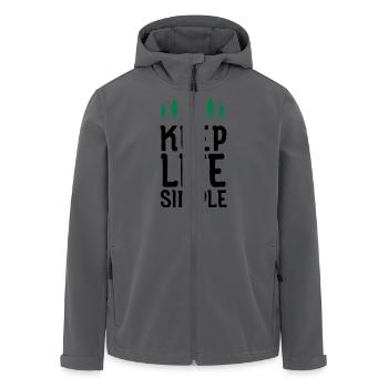 Keep Life Simple - Recycelte Männer Softshell-Jacke von Stanley/Stella - Anthrazit - Vorne - AI Model Male 185 light (185cm)