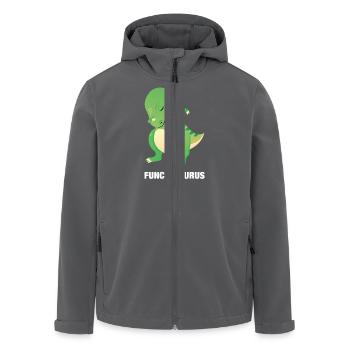 Funclesaurus Rex | Cool Fun Uncle Design - Recycelte Männer Softshell-Jacke von Stanley/Stella - Anthrazit - Vorne - AI Model Male 185 light (185cm)