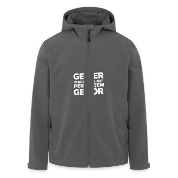 Musiker Geigen Spieler Geiger Violine Violinist - Recycelte Männer Softshell-Jacke von Stanley/Stella - Anthrazit - Vorne - AI Model Male 185 light (185cm)