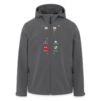 Bouldern is calling - Recycelte Männer Softshell-Jacke von Stanley/Stella - Anthrazit - Vorne - AI Model Male 185 light (185cm)