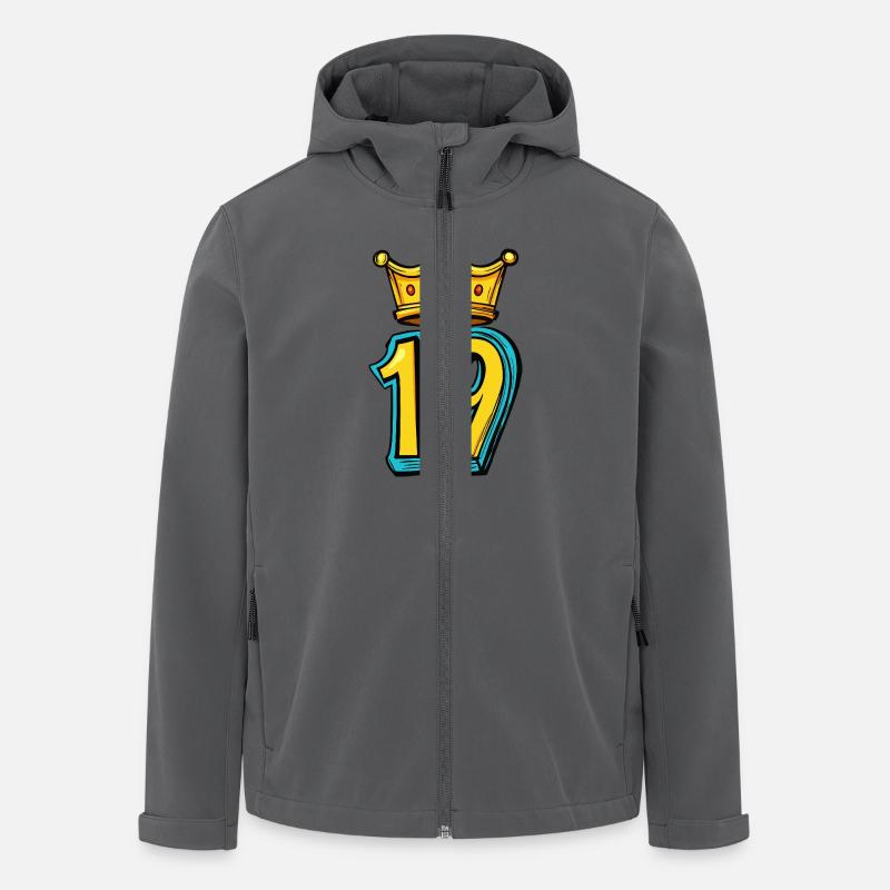 19 Number Crown - Men’s Recycled Softshell Jacket by Stanley/Stella - anthracite