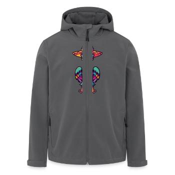 Harpyie Vogel Sombrero - Recycelte Männer Softshell-Jacke von Stanley/Stella - Anthrazit - Vorne - AI Model Male 185 light (185cm)
