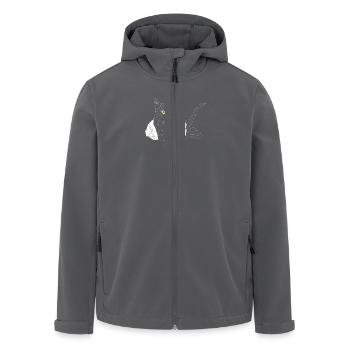 Cat with Headphones - Recycelte Männer Softshell-Jacke von Stanley/Stella - Anthrazit - Vorne - AI Model Male 185 light (185cm)
