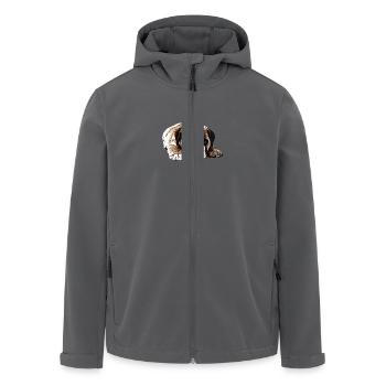 Boxer Welpe - Recycelte Männer Softshell-Jacke von Stanley/Stella - Anthrazit - Vorne - AI Model Male 185 light (185cm)