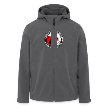 Antifa Unordnungsamt Stempel - Recycelte Männer Softshell-Jacke von Stanley/Stella - Anthrazit - Vorne - AI Model Male 185 light (185cm)