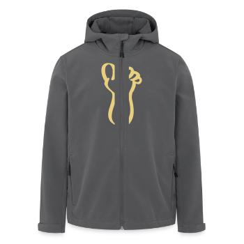 fuss - Recycelte Männer Softshell-Jacke von Stanley/Stella - Anthrazit - Vorne - AI Model Male 185 light (185cm)