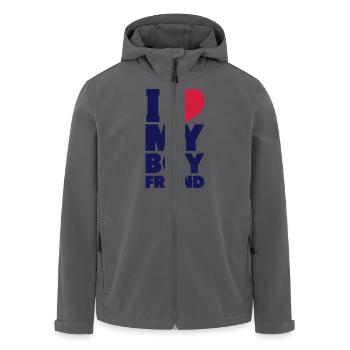 I LOVE MY BOYFRIEND - Recycelte Männer Softshell-Jacke von Stanley/Stella - Anthrazit - Vorne - AI Model Male 185 light (185cm)