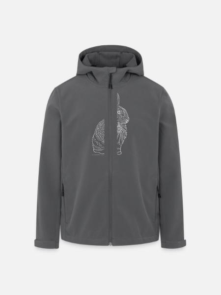 Hasen design weiß - Recycelte Männer Softshell-Jacke von Stanley/Stella - Anthrazit
