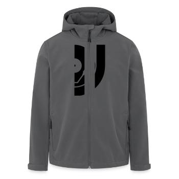 DJ Record Vinyl Plate - Recycelte Männer Softshell-Jacke von Stanley/Stella - Anthrazit - Vorne - AI Model Male 185 light (185cm)