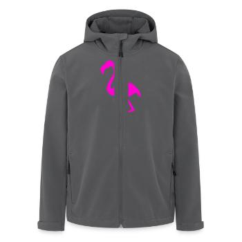 Flamingo Pink - Recycelte Männer Softshell-Jacke von Stanley/Stella - Anthrazit - Vorne - AI Model Male 185 light (185cm)