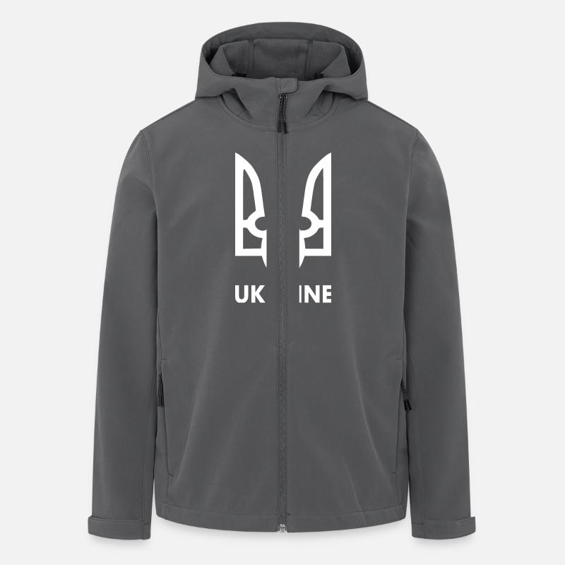 Ukraine blason de l'ukraine - Veste softshell homme en polyester recyclé Stanley/Stella - charbon