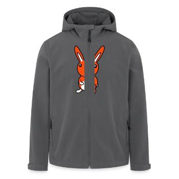 Hase Lustig Gesicht Grimasse Albern Ulkig Lächeln - Recycelte Männer Softshell-Jacke von Stanley/Stella - Anthrazit - Vorne - AI Model Male 185 light (185cm)