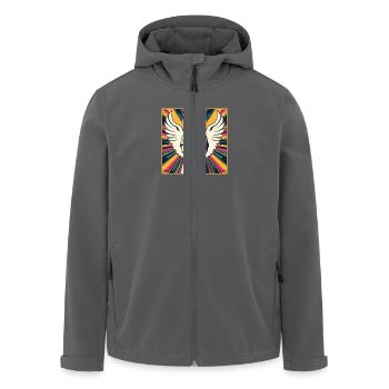 Schutzengel Pop-Art - Recycelte Männer Softshell-Jacke von Stanley/Stella - Anthrazit - Vorne - AI Model Male 185 light (185cm)