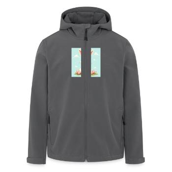 Ostern und süßer Hase – glücklich für das Fest! - Recycelte Männer Softshell-Jacke von Stanley/Stella - Anthrazit - Vorne - AI Model Male 185 light (185cm)