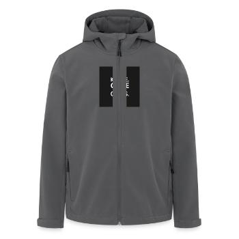 Kaffee, Code, Chaos - Recycelte Männer Softshell-Jacke von Stanley/Stella - Anthrazit - Vorne - AI Model Male 185 light (185cm)