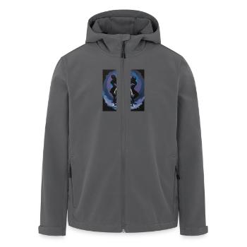 Innere Dämonen – im Griff der Schatten - Recycelte Männer Softshell-Jacke von Stanley/Stella - Anthrazit - Vorne - AI Model Male 185 light (185cm)