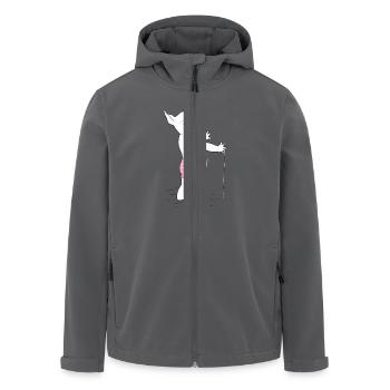 Fishing Dog - Recycelte Männer Softshell-Jacke von Stanley/Stella - Anthrazit - Vorne - AI Model Male 185 light (185cm)