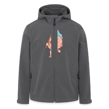 Baby Revolution - Recycelte Männer Softshell-Jacke von Stanley/Stella - Anthrazit - Vorne - AI Model Male 185 light (185cm)