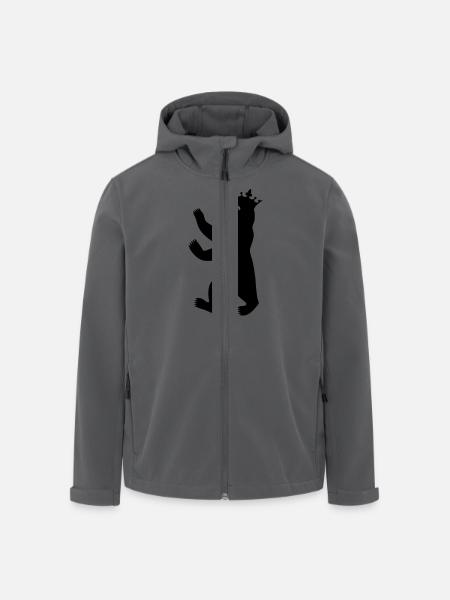 Berliner Bär mit Krone - Recycelte Männer Softshell-Jacke von Stanley/Stella - Anthrazit