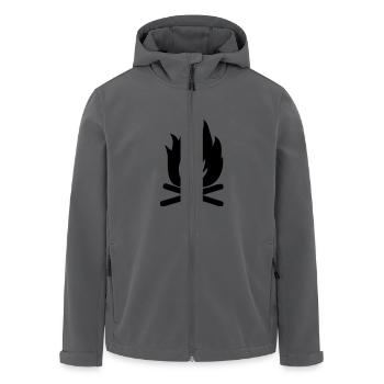 Lagerfeuer - Recycelte Männer Softshell-Jacke von Stanley/Stella - Anthrazit - Vorne - AI Model Male 185 light (185cm)