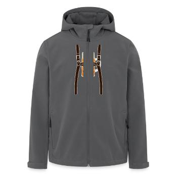 Lederhose & Bier - Recycelte Männer Softshell-Jacke von Stanley/Stella - Anthrazit - Vorne - AI Model Male 185 light (185cm)