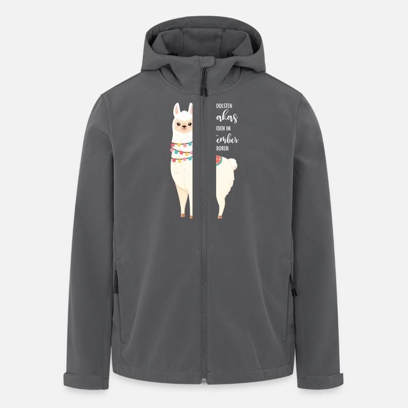 Die Coolsten Alpakas Werden Im September Geboren - Recycelte Männer Softshell-Jacke von Stanley/Stella - Anthrazit