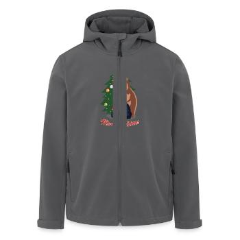 Weihnachten Eisbär - Lustige Weihnachten Süßes Tiergeschenk - Recycelte Männer Softshell-Jacke von Stanley/Stella - Anthrazit - Vorne - AI Model Male 185 light (185cm)
