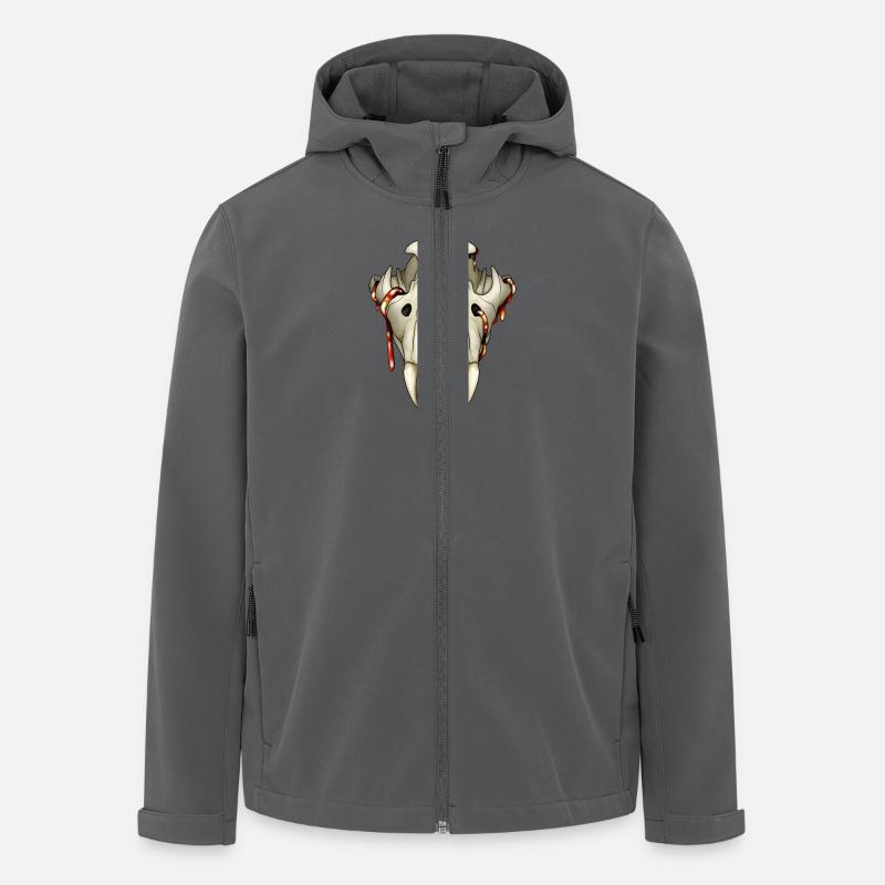 Slime Skull - Recycelte Männer Softshell-Jacke von Stanley/Stella - Anthrazit