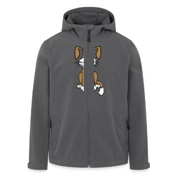 Hund Sitzt Süß Kleiner Glücklicher Welpe Haustier - Recycelte Männer Softshell-Jacke von Stanley/Stella - Anthrazit - Vorne - AI Model Male 185 light (185cm)