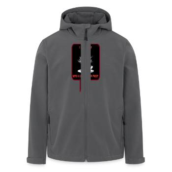 Demon twist in coffee - Men’s Recycled Softshell Jacket by Stanley/Stella - anthracite - Front - AI Model Male 185 light (185cm)