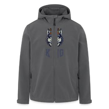 Roi Loup - Veste softshell homme en polyester recyclé Stanley/Stella - charbon - Devant - AI Model Male 185 light (185cm)