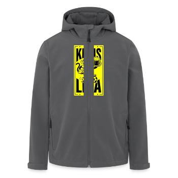 Kreisliga Fussball Affe - Recycelte Männer Softshell-Jacke von Stanley/Stella - Anthrazit - Vorne - AI Model Male 185 light (185cm)