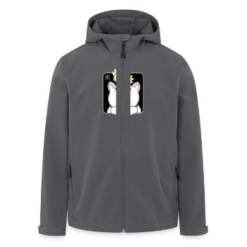 Hund koreanisch - japanischer Stil 02 - Recycelte Männer Softshell-Jacke von Stanley/Stella - Anthrazit - Vorne - AI Model Male 185 light (185cm)