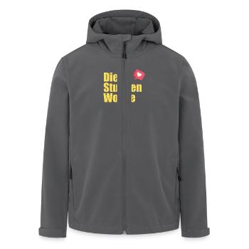 die 10 Stunden Woche Logo - Recycelte Männer Softshell-Jacke von Stanley/Stella - Anthrazit - Vorne - AI Model Male 185 light (185cm)