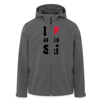 T-Shirt "I love apres ski" - Recycelte Männer Softshell-Jacke von Stanley/Stella - Anthrazit - Vorne - AI Model Male 185 light (185cm)
