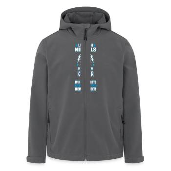 KÜSTER - Recycelte Männer Softshell-Jacke von Stanley/Stella - Anthrazit - Vorne - AI Model Male 185 light (185cm)