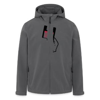 Diskette scheibe Disco Hand in Hand - Recycelte Männer Softshell-Jacke von Stanley/Stella - Anthrazit - Vorne - AI Model Male 185 light (185cm)