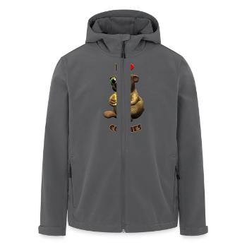 Farmerama Murmeltier I heart Cookies - Recycelte Männer Softshell-Jacke von Stanley/Stella - Anthrazit - Vorne - AI Model Male 185 light (185cm)