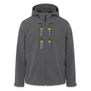 RJ45-Stecker c1 - Recycelte Männer Softshell-Jacke von Stanley/Stella - Anthrazit - Vorne - AI Model Male 185 light (185cm)