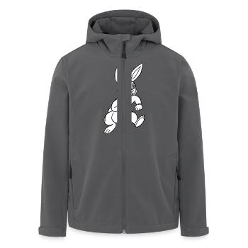Cartoon Hase - Recycelte Männer Softshell-Jacke von Stanley/Stella - Anthrazit - Vorne - AI Model Male 185 light (185cm)