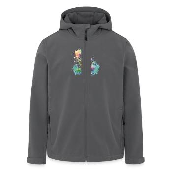 Colorful Turtle - Recycelte Männer Softshell-Jacke von Stanley/Stella - Anthrazit - Vorne - AI Model Male 185 light (185cm)